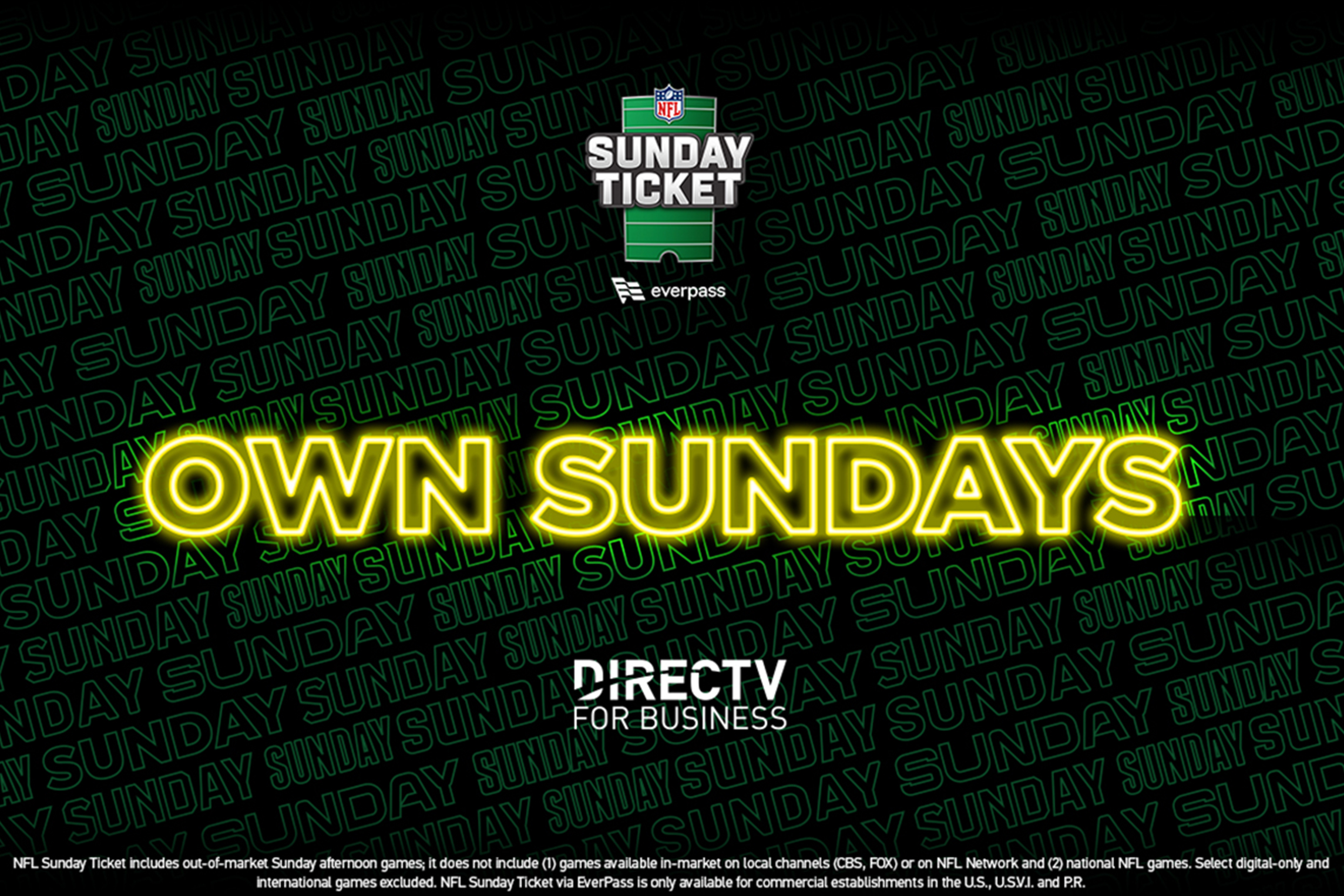 NFL Sunday Ticket Own Sundays promotional image.