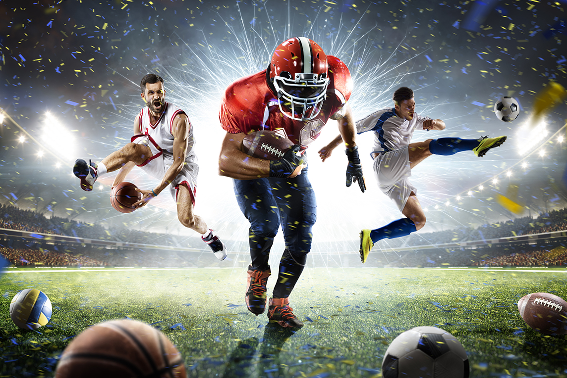 Basketball, Football, and soccer player